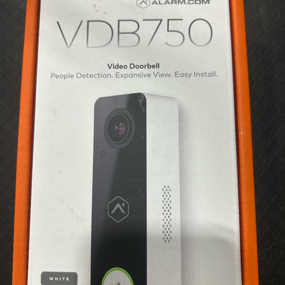 ALARM.COM VDB750 Video Doorbell in White and Black